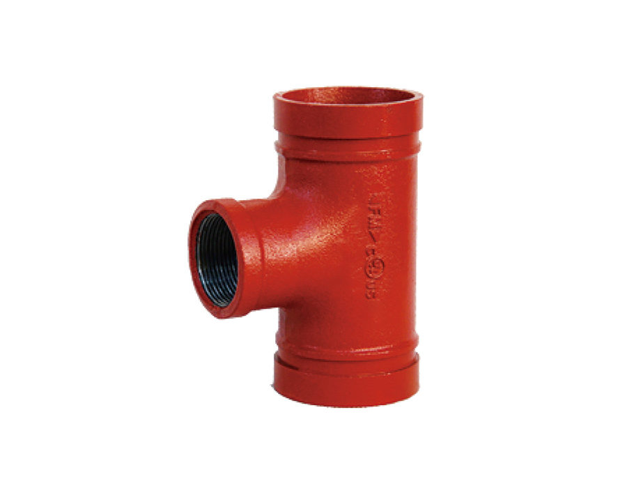 Grooved Reducing Tee Threaded Ends 1 Grooved Fittings | Grooved Pipe Fittings | Grooved Fittings Manufacturer
