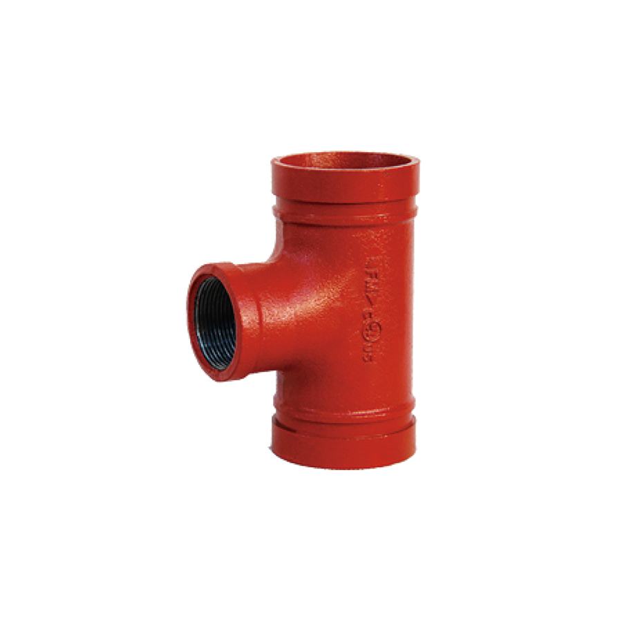 Grooved Reducing Tee Threaded Ends 1 Grooved Fittings | Grooved Pipe Fittings | Grooved Fittings Manufacturer