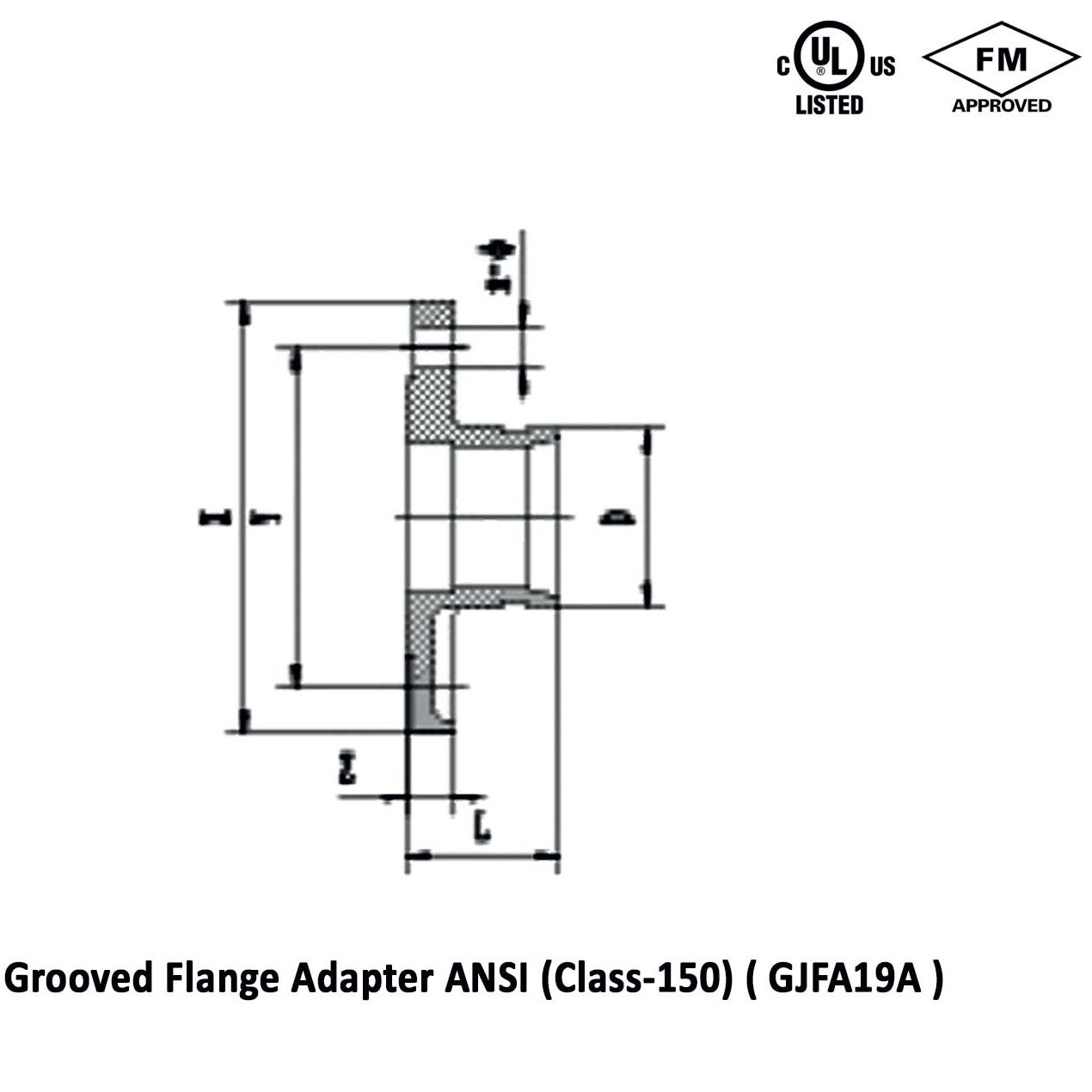 Grooved Flange adapter ANSI Class-150