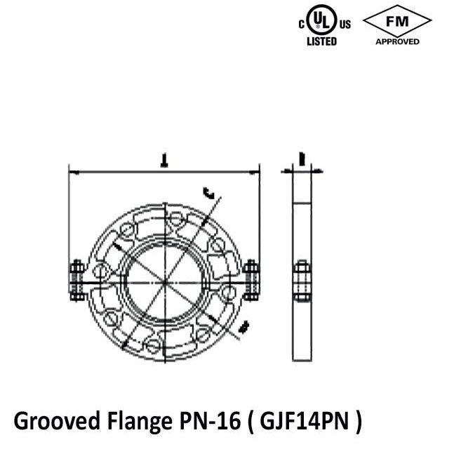 Grooved Flange PN-16