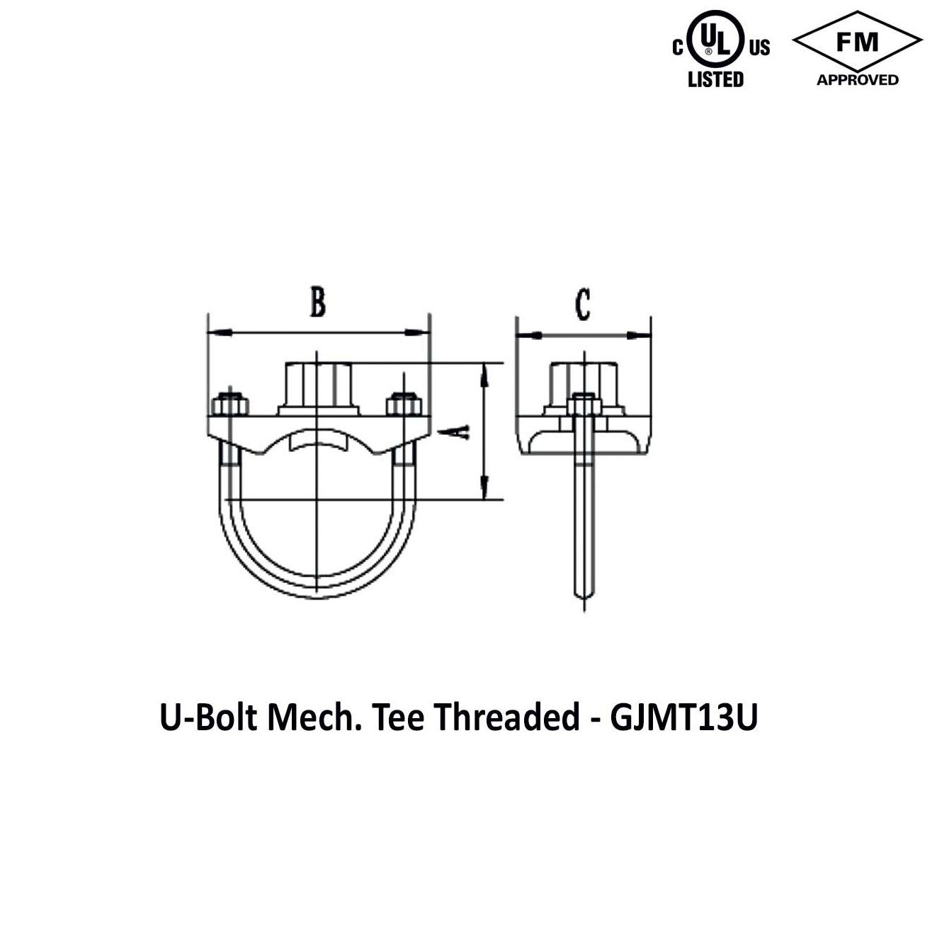 U Bolt Mechanical Tee Threaded